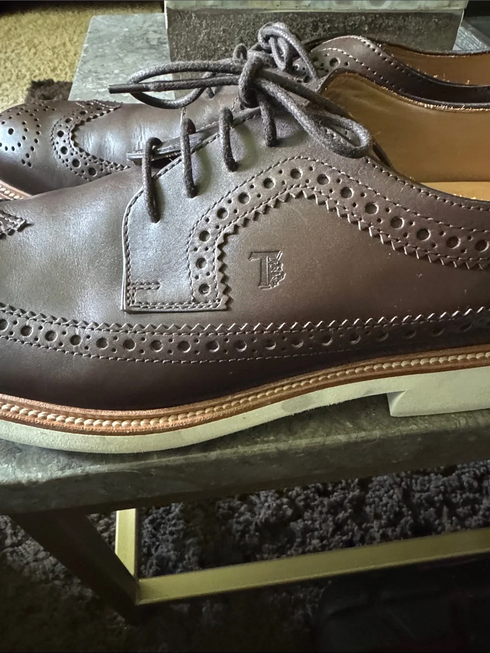Tod's Brown Leather Oxfords
